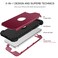 BENTOBEN for iPhone SE 2022 Case and iPhone SE 2020 Phone Case Heavy Duty 3 in 1 Full Body Rugged Shockproof Hybrid Hard PC Soft Rubber Bumper Protective Girls Women Boy Men Cover Wine RedBurgundy