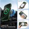 BENTOBEN Magnetic for iPhone 16 Pro Case Compatible with Magsafe Curly Wave Frame Translucent Matte AntiSlip Shockproof Protective Women Girls Men Case for iPhone 16 Pro 63 Green