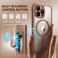 BERFY for iPhone 16 Pro Max Case Compatible with MagSafe Builtin Glass Screen Protector Camera Protection Shockproof Full Body Phone Case 69 Clear Desert Brown