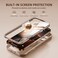 BERFY for iPhone 16 Pro Max Case Compatible with MagSafe Builtin Glass Screen Protector Camera Protection Shockproof Full Body Phone Case 69 Clear Desert Brown