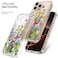 bicol for iPhone 16 Pro Max Case with Screen Protector Enhanced Camera Protection Crystal Clear with Fashionable Designs for Girls Women Slim Fit Protective Phone Cover Blooming Flowers