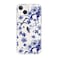 Blingy's Blingys for iPhone 14 Case Cute Flower Style Fun Floral Art Design Transparent Soft TPU Protective Clear Case 61 inch Blue and White Flower Tree