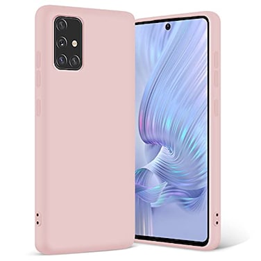 Boaixiaen for Galaxy A51 4G Case Liquid Silicone Slim Soft TPU Fit Full Body Protection Shockproof Phone Cover for Galaxy A51 4G 65 Pink