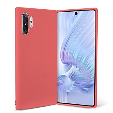 Boaixiaen for Galaxy Note 10 Plus Case Liquid Silicone Slim Soft TPU Fit Full Body Protection Shockproof Phone Cover for Galaxy Note 10 Plus 68 2019 Hawthorn Red