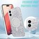 Bonoma for iPhone 16 Plus Case Sparkly Glitter Bling Back Magnetic Support for MagSafe Shockproof Crystal and Clear HighDuty Protection for Girls WomenGlitter Crystal