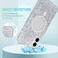 Bonoma for iPhone 16 Plus Case Sparkly Glitter Bling Back Magnetic Support for MagSafe Shockproof Crystal and Clear HighDuty Protection for Girls WomenGlitter Crystal