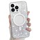 Bonoma for iPhone 16 Pro Case Sparkly Glitter Bling Back Magnetic Support for MagSafe Shockproof Crystal and Clear HighDuty Protection for Girls WomenGlitter Crystal