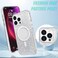 Bonoma for iPhone 16 Pro Case Sparkly Glitter Bling Back Magnetic Support for MagSafe Shockproof Crystal and Clear HighDuty Protection for Girls WomenGlitter Crystal