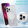 Bonoma for iPhone 16 Pro Case Sparkly Glitter Bling Back Magnetic Support for MagSafe Shockproof Crystal and Clear HighDuty Protection for Girls WomenGlitter Crystal