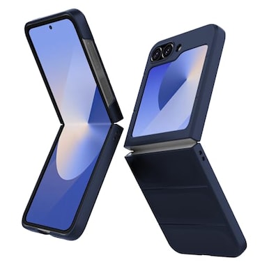 BonYonka Case for Samsung Galaxy Z Flip 6 Hard PC Slim Fit Bumper Case AntiScratch Shockproof Protective Phone Cover Blue