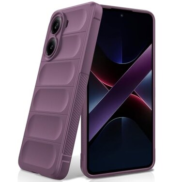 BonYonka Silicone Case for Xiaomi Poco X7 Pro AntiScratch Microfiber Lining Shockproof Case with Camera Protection Purple