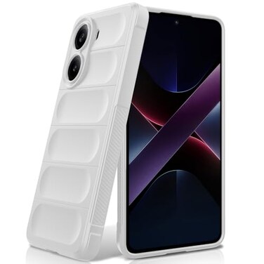 BonYonka Silicone Case for Xiaomi Poco X7 Pro AntiScratch Microfiber Lining Shockproof Case with Camera Protection White