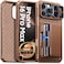 BSNRM for iPhone 16 Pro Max Case Wallet Builtin Card Holder 45 Cards RFID BlockingCamera Control Button Slide Camera Cover Shockproof Rugged Phone Case for iPhone 16 Pro Max Desert Gold