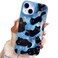 buccilly iPhone 1314 Case Black Cat Design Slim Silicone Bumper Case Wireless Charging Compatible