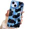 buccilly iPhone 1314 Case Black Cat Design Slim Silicone Bumper Case Wireless Charging Compatible