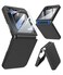 Caka for Samsung Galaxy Z Flip 65 Case with Hinge Protection Screen Protector Included Dual Layer TPUPC Protective Cover Wireless Charging Compatible Slim PocketFriendly Phone Case Black