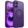 CANSHN Magnetic for iPhone 16 Case Upgraded Full Camera Protection Compatible with Magsafe Translucent Matte Shockproof Protective Phone Case for iPhone 16 Deep Purple