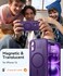 CANSHN Magnetic for iPhone 16 Case Upgraded Full Camera Protection Compatible with Magsafe Translucent Matte Shockproof Protective Phone Case for iPhone 16 Deep Purple