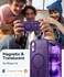 CANSHN Magnetic for iPhone 16 Case Upgraded Full Camera Protection Compatible with Magsafe Translucent Matte Shockproof Protective Phone Case for iPhone 16 Deep Purple