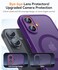 CANSHN Magnetic for iPhone 16 Case Upgraded Full Camera Protection Compatible with Magsafe Translucent Matte Shockproof Protective Phone Case for iPhone 16 Deep Purple