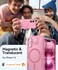 CANSHN Magnetic for iPhone 16 Case Upgraded Full Camera Protection Compatible with Magsafe Translucent Matte Shockproof Protective Phone Case for iPhone 16 Pink