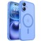 CANSHN Magnetic for iPhone 16 Plus Case Upgraded Full Camera Protection Compatible with Magsafe Translucent Matte Shockproof Protective Phone Case for iPhone 16 Plus Ultramarine
