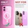 CAPRARO Magnetic Compatible with iPhone 16 Case Upgraded Full Camera Protection Compatible with MagSafe Protective Translucent Matte Women Girl Phone Case Cover Clear Neon