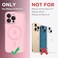 CAPRARO Magnetic for iPhone 13 Pro Case Compatible with MagSafe Full Camera Protection Shockproof Protective Slim Translucent Matte Phone Case for iPhone 13 Pro 61 Peach Pink