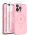 CAPRARO Magnetic for iPhone 13 Pro Case Compatible with MagSafe Full Camera Protection Shockproof Protective Slim Translucent Matte Phone Case for iPhone 13 Pro 61 Peach Pink