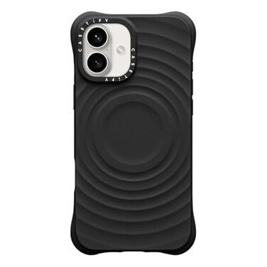 CASETiFY Ripple Case for iPhone 16 Plus Silicone 66 ft 2X Military Grade Drop ProtectionCompatible with Magsafe Black