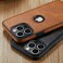 C Casus Casus Designed for iPhone 14 Pro Case Vegan Leather Slim Logo View Classic Luxury Elegant Thin Protective Cover 2022 61 Brown