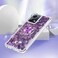 CCSmall Glitter Clear Sparkly Bling Case for Xiaomi Redmi Note 12 5G Not 4G Flowing Liquid Quicksand Cover with Diamond Ring Holder Case for Xiaomi Redmi Note 12 5G Poco X5 LSZ Purple