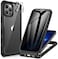 CENHUFO Privacy for iPhone 13 Pro Max Case Full Body Phone Case with Builtin 9H Tempered Glass Privacy Screen Protector and Camera Lens Protector Anti Peep Shockproof Bumper Clear Cover Black