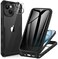 CENHUFO Privacy for iPhone 15 Case Full Body Phone Case with Builtin 9H Tempered Glass Privacy Screen Protector and Camera Lens Protector Anti Peep Spy Shockproof Bumper Clear Cover Black