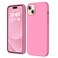 COFFKER Compatible for iPhone 15 Plus Case Silicone Liquid Shockproof Protective Cover Soft AntiScratch Microfiber Lining Slim Phone Case for iPhone 15 Plus 67 Tender Pink