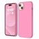 COFFKER Compatible for iPhone 15 Plus Case Silicone Liquid Shockproof Protective Cover Soft AntiScratch Microfiber Lining Slim Phone Case for iPhone 15 Plus 67 Tender Pink