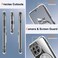 Nijiadi Compatible for OnePlus 12 5G 2024 Phone Case with Glass Screen Protector 360 Rotatable Ring Holder Kickstand Non Yellowing Transparent 4 Corners Shockproof Protective Phone Cover Case Clear