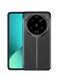 CruzerLite Case for Xiaomi Mi 14 Ultra Carbon Fiber Texture AntiScratch Shock Absorption Cover Leather Black
