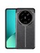 CruzerLite Case for Xiaomi Mi 14 Ultra Carbon Fiber Texture AntiScratch Shock Absorption Cover Leather Black