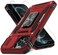 DEERLAMN Case for iPhone 13 Pro Max with Slide Camera CoverScreen Protector1 PackRotated Ring Kickstand Military Grade Shockproof Protective Cover 67 InchRed