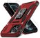 DEERLAMN Case for iPhone 13 Pro Max with Slide Camera CoverScreen Protector1 PackRotated Ring Kickstand Military Grade Shockproof Protective Cover 67 InchRed