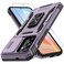 DEERLAMN Case for Samsung Galaxy S25 62Inch with Slide Camera CoverScreen Protector 1 Pack Rotated Ring Kickstand Military Grade Shockproof Protective CoverDeep Purple