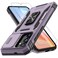 DEERLAMN Case for Samsung Galaxy S25 62Inch with Slide Camera CoverScreen Protector 1 Pack Rotated Ring Kickstand Military Grade Shockproof Protective CoverDeep Purple