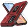 DEERLAMN Case for Samsung Galaxy S25 PlusS24 Plus 67Inch with Slide Camera CoverScreen Protector1 Pack Rotated Ring Kickstand Military Grade Shockproof Protective CoverRed
