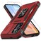 DEERLAMN Case for Samsung Galaxy S25 PlusS24 Plus 67Inch with Slide Camera CoverScreen Protector1 Pack Rotated Ring Kickstand Military Grade Shockproof Protective CoverRed