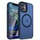 DEERLAMN Magnetic Matte Case for iPhone 1212 Pro with Screen Protector Compatible with MagSafeMilitary Grade Drop Protection Slim Translucent Shockproof Protective Phone Cover Blue