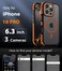 DEERLAMN Strong Magnetic Case for iPhone 16 Pro 63InchCompatible with Magsafe Translucent Matte Slim Shockproof Protective Phone Cover for Women MenForest Orange