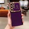 DEFBSC Case for Samsung Galaxy S22 Case Curly Wave Shape Plating Frame Cute Love Heart Cover for Girls Women Full Camera Lens Protection Soft Durable TPU Shockproof Bumper Dark Purple