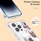 DEFBSC Magnetic Case for iPhone 14 Pro Max Work with Magsafe Clear Floral Flower Pattern Print Design Flexible Acrylic Shockproof Cover for Women GirlsFlower Protective Phone CasePurple Peony