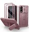 Dexnor for Samsung Galaxy S25 Edge Case with Upgraded Slide Camera Cover 2 Front Frames Builtin Screen Protector Kickstand HeavyDuty Rugged Case FullBody Bumper Protective CoverPeony Pink